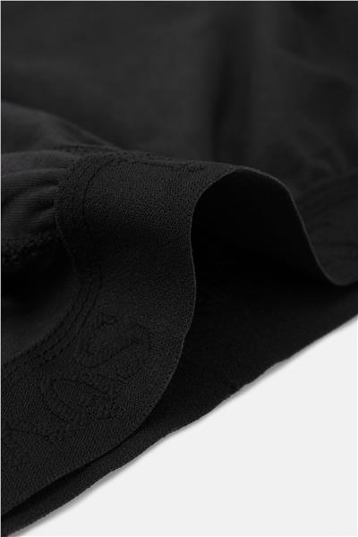 Siyah Regular Düz Boxer