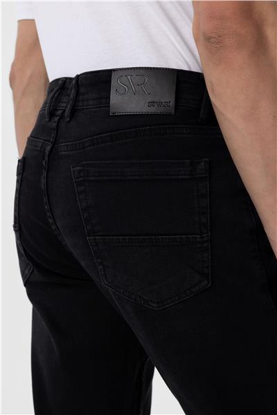 Siyah Regular Denim Pantolon
