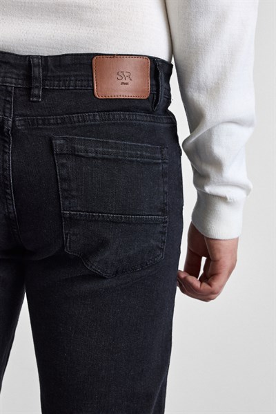 Siyah Regular Denim Pantolon