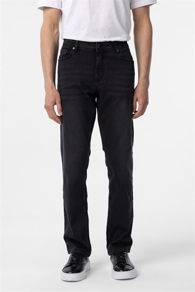 Siyah Regular Denim Pantolon