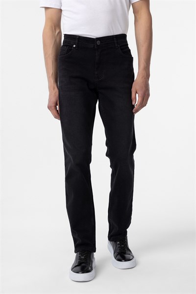 Siyah Regular Denim Pantolon