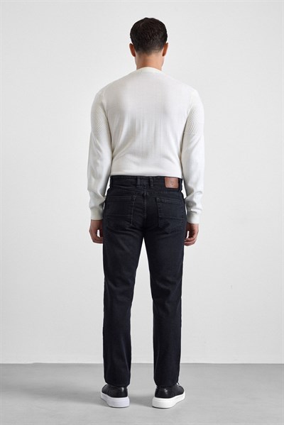 Siyah Regular Denim Pantolon