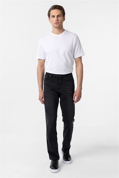 Siyah Regular Denim Pantolon