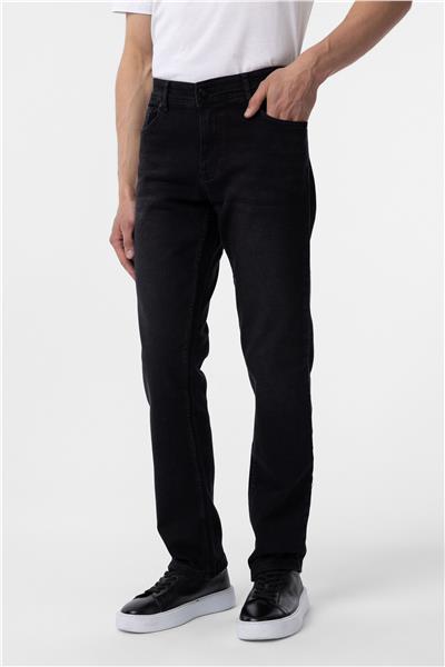 Siyah Regular Denim Pantolon