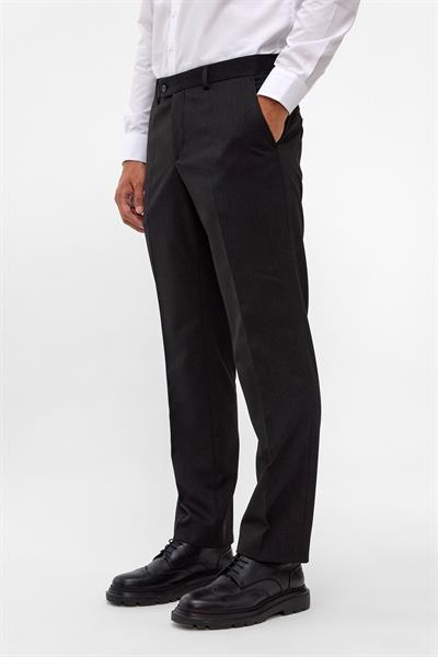 Siyah Regular Desenli Kumaş Pantolon