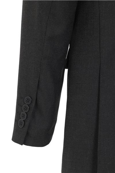 Siyah Regular Desenli Mono Yaka 4 Drop Klasik Takım Elbise