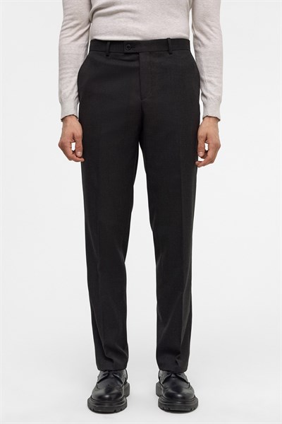 Siyah Regular Desenli Pantolon