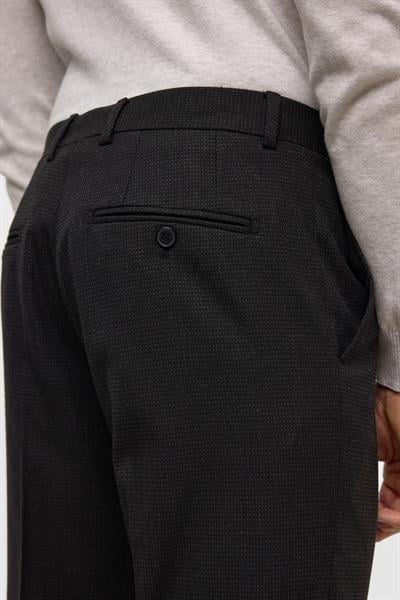 Siyah Regular Desenli Pantolon