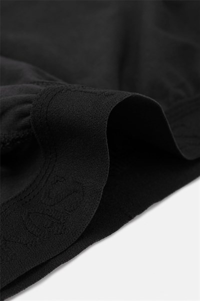 Siyah Regular Düz Boxer