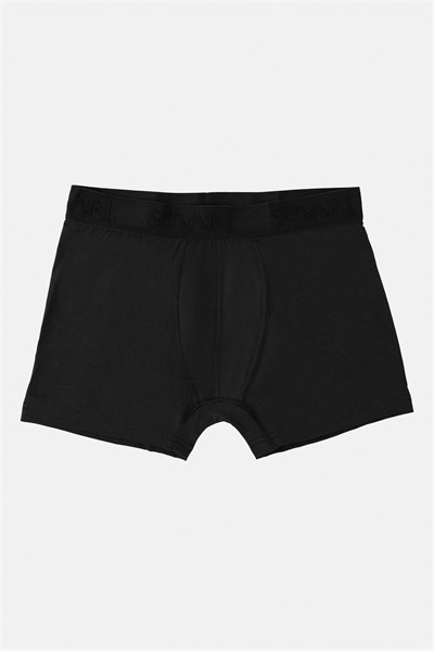 Siyah Regular Düz Boxer