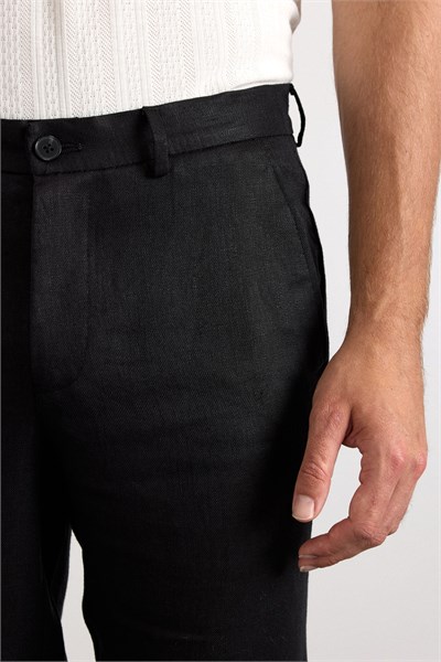 Siyah Regular Düz Normal Bel Standart Jogger Pantolon