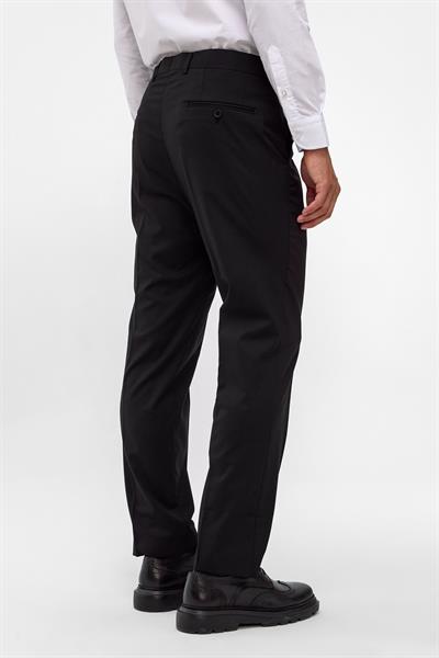 Siyah Regular Düz Pantolon