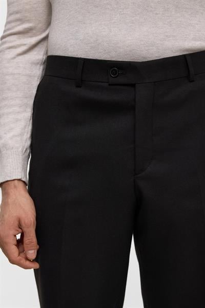 Siyah Regular Düz Pantolon