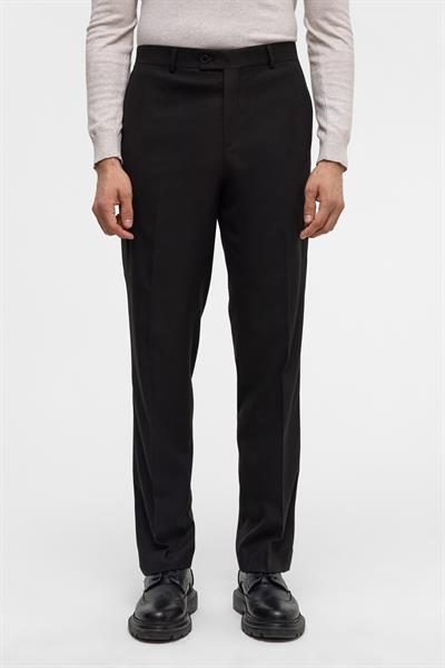 Siyah Regular Düz Pantolon