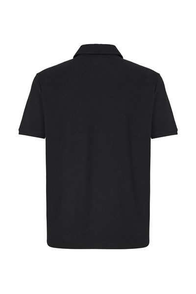 Siyah Regular Düz Polo Yaka Tişört