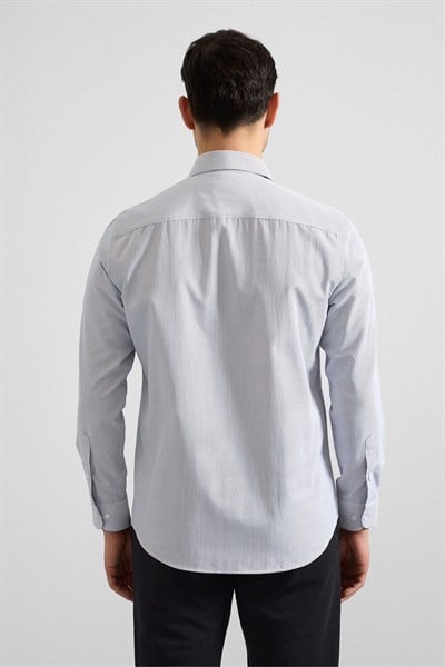 Siyah Regular Klasik Yaka Casual Gömlek