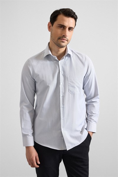 Siyah Regular Klasik Yaka Casual Gömlek