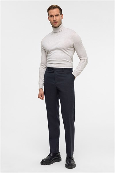 Siyah Slim 5 Cep Kalıp Düz Pantolon