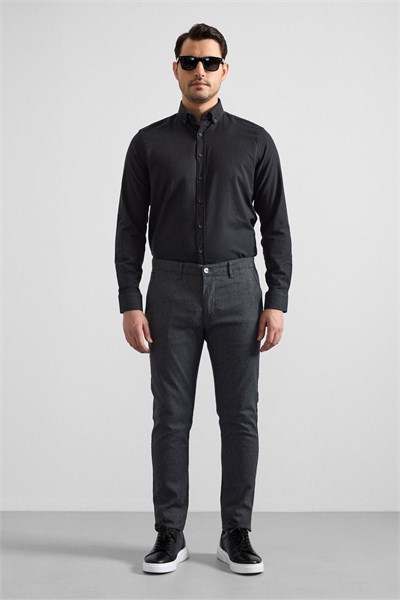 Siyah Slim Casual Pantolon