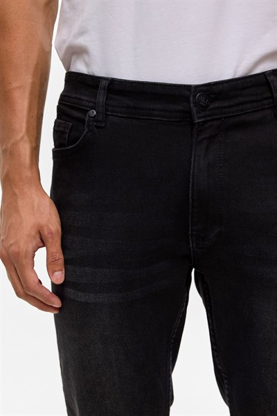 Siyah Slim Denim Pantolon
