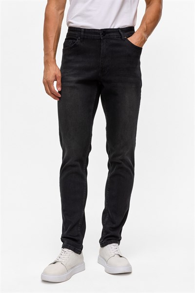 Siyah Slim Denim Pantolon