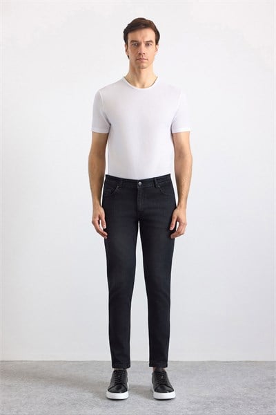 Siyah Slim Denim Pantolon