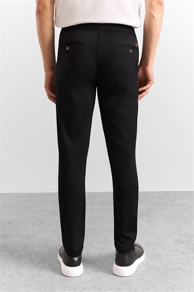 Siyah Slim Düz Jogger Pantolon