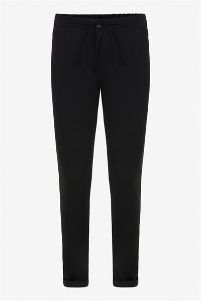 Siyah Slim Düz Jogger Pantolon