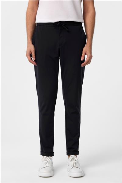 Siyah Slim Fit Düz Jogger Pantolon
