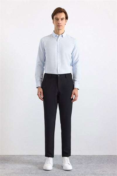 Siyah Slim Düz Jogger Pantolon