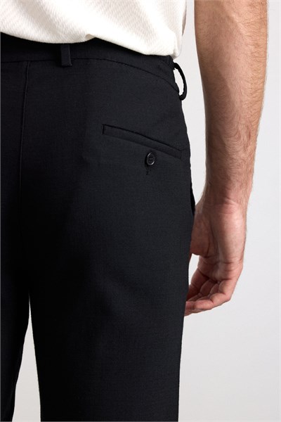 Siyah Slim Düz Jogger Pantolon