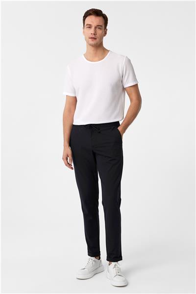 Siyah Slim Fit Düz Jogger Pantolon