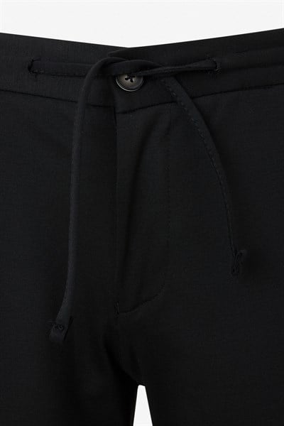 Siyah Slim Düz Jogger Pantolon