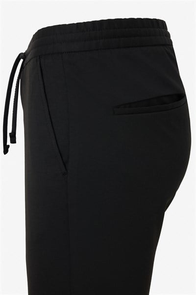 Siyah Slim Düz Jogger Pantolon