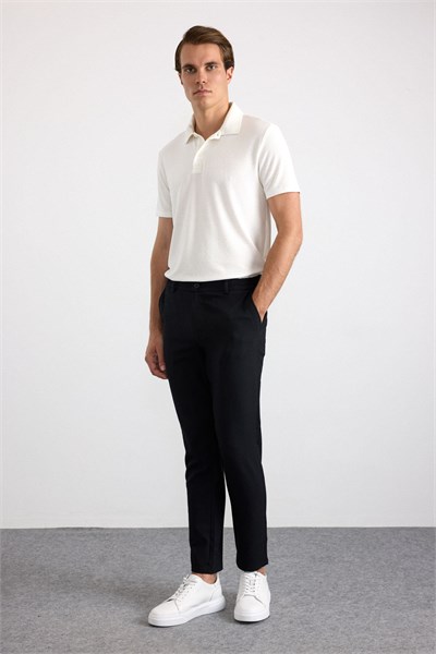 Siyah Slim Düz Jogger Pantolon