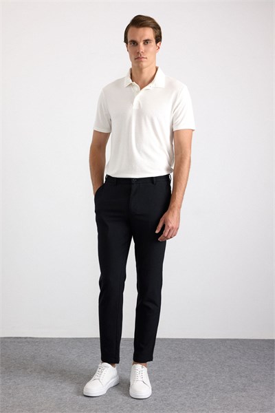 Siyah Slim Düz Jogger Pantolon