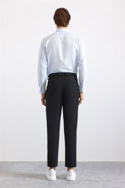 Siyah Slim Düz Jogger Pantolon