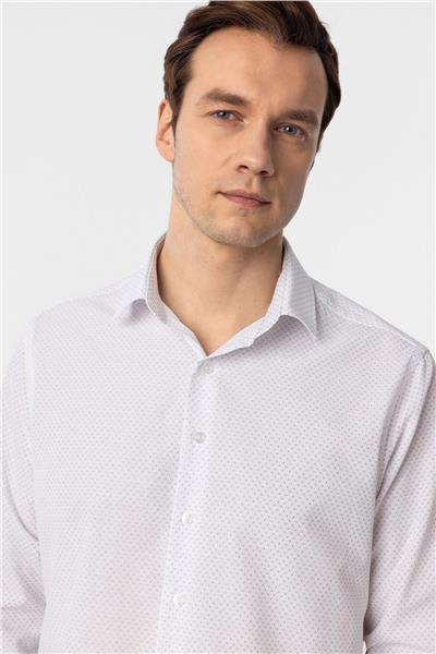 Siyah Slim Fit Düz Klasik Yaka Gömlek