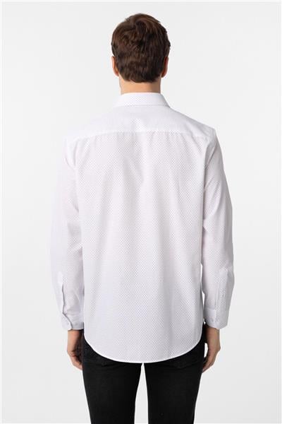 Siyah Slim Fit Düz Klasik Yaka Gömlek