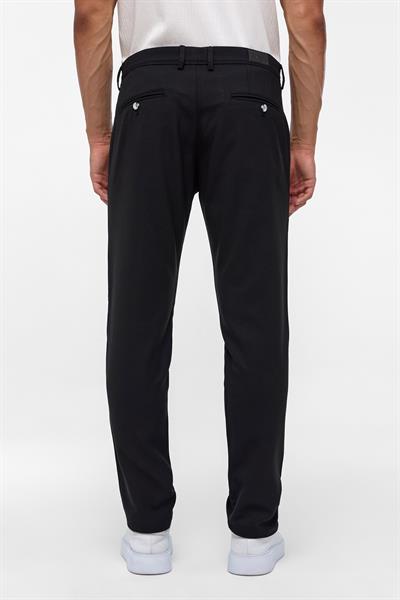 Siyah Slim Fit Desenli Kumaş Pantolon