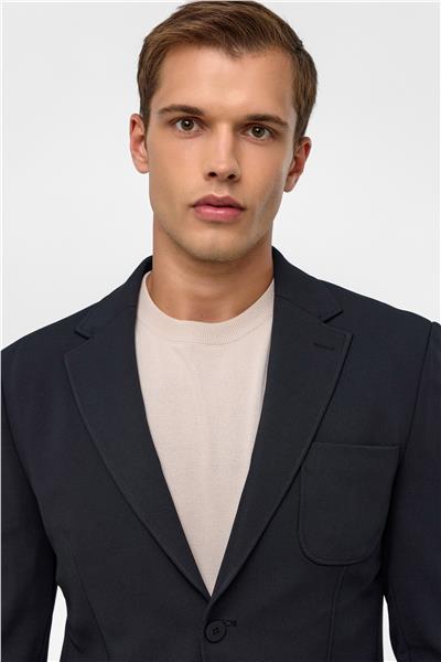 Siyah Slim Fit Düz 6 Drop Spor Takım Elbise