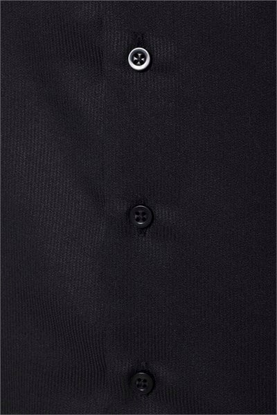 Siyah Slim Fit Düz Klasik Yaka Gömlek