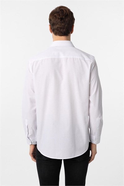 Siyah Slim Fit Düz Klasik Yaka Gömlek
