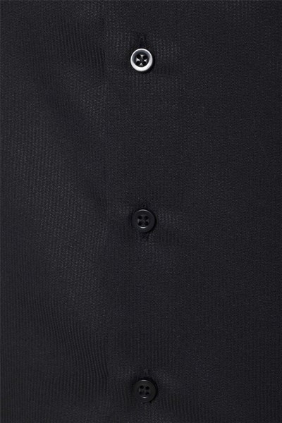 Siyah Slim Fit Düz Klasik Yaka Gömlek