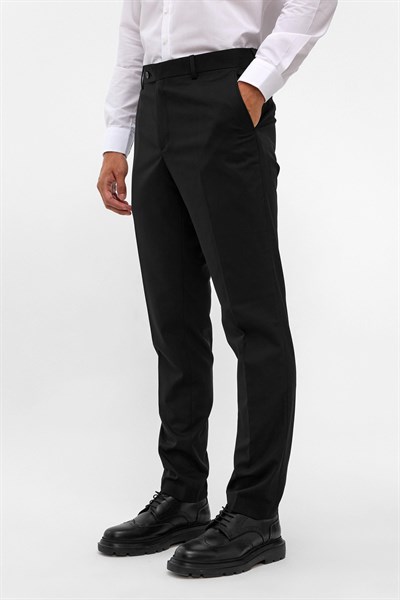 Siyah Slim Fit Düz Pantolon