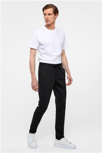 Siyah Slim Fit Düz Pantolon