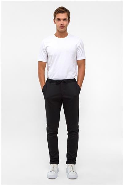 Siyah Slim Fit Düz Pantolon