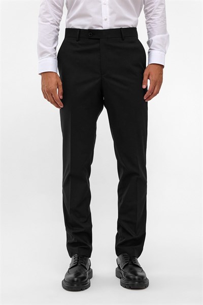 Siyah Slim Fit Düz Pantolon