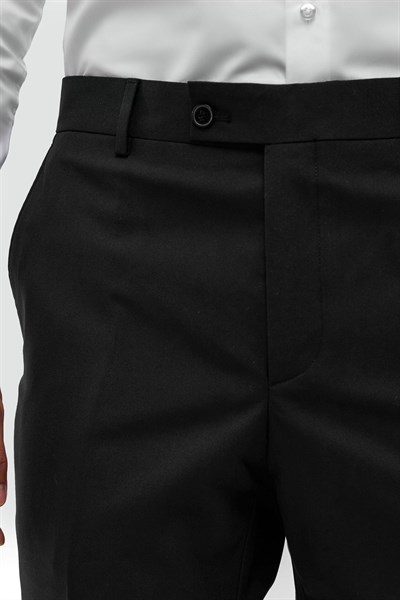 Siyah Slim Fit Düz Pantolon