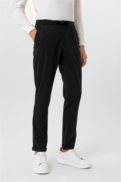 Siyah Slim Fit Jogger Pantolon